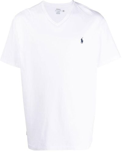 Polo Ralph Lauren T-shirt Met Geborduurd Logo - Wit