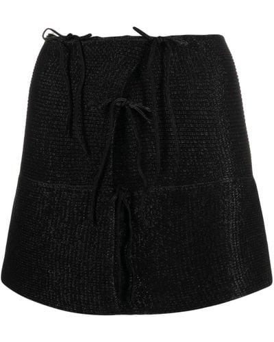 a. roege hove Emma Tied Knitted Miniskirt - Black