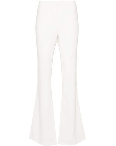 ANDREADAMO Flared-design trousers - Weiß