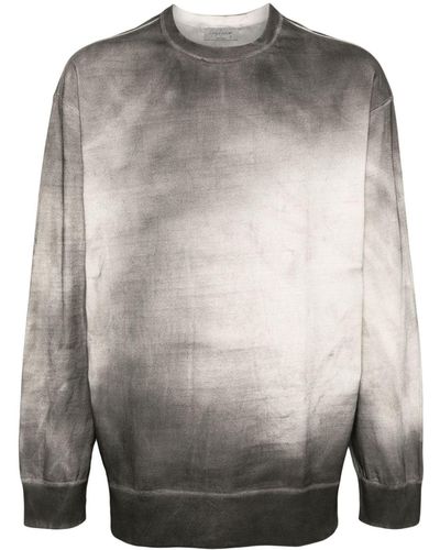 Yohji Yamamoto Washed-effect Cotton Sweatshirt - Grey