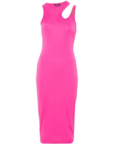 Just Cavalli Cut-out Jersey Midi Dress - Pink