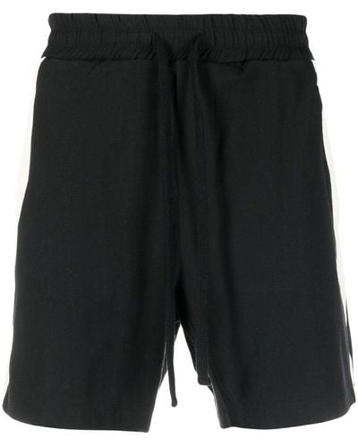 Thom Krom Pantalones de deporte con rayas en contraste - Negro