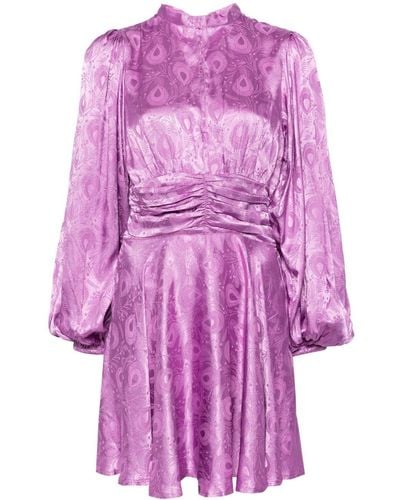 byTiMo Sd Jacquard Mini Dress - Purple