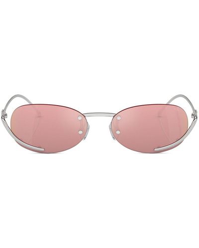 DIESEL 0dl1004 Oval-frame Sunglasses - Pink