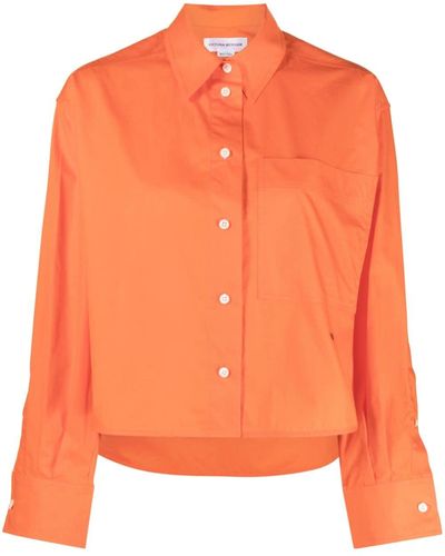 Victoria Beckham Cropped-Hemd mit kurzer Knopfleiste - Orange
