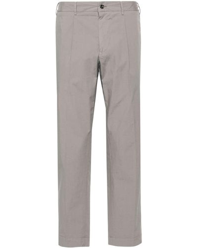 Dell'Oglio Mid-rise tapered chinos - Gris