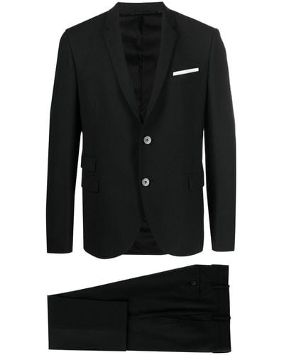 Neil Barrett Anzug mit schmalem Schnitt - Schwarz