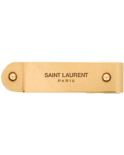 Saint Laurent Geldclip mit Logo - Natur