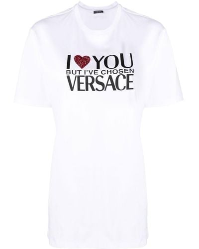 Versace スローガン Tシャツ - ホワイト