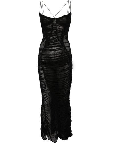 Mugler メッシュ ドレス - ブラック