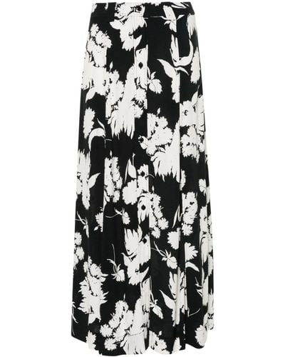 Ganni Kleid mit Blumen-Print - Weiß