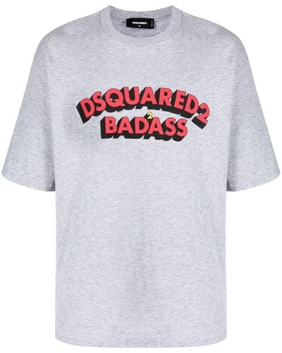 DSquared² Logo-print cotton T-shirt - Gris