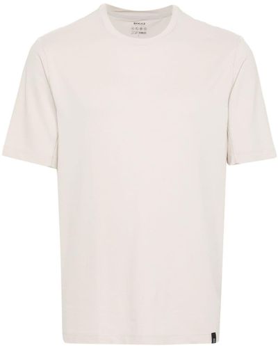 BOGGI Piqué T-shirt Met Ronde Hals - Wit