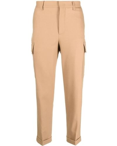 Etro Cargo-pockets Wool Tapered Pants - Natural