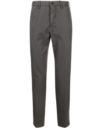 Incotex Stretch-cotton Straight-leg Trousers - Grey
