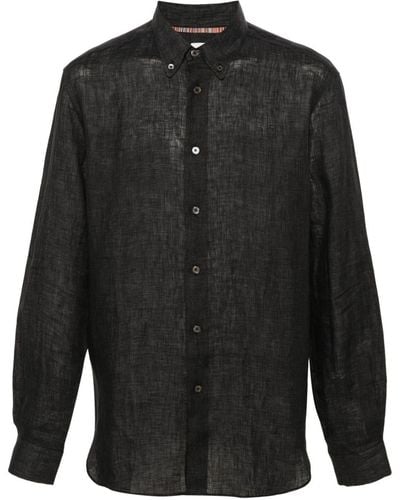 Paul Smith Camisa de tejido cambray - Negro