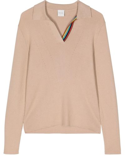 Paul Smith Ribbed cotton jumper - Natur