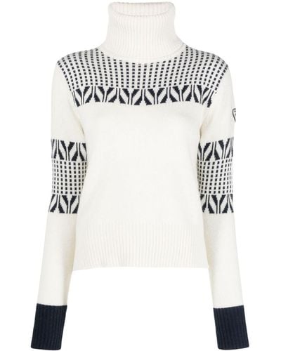 Rossignol Vintage Intarsia-knit Jumper - White