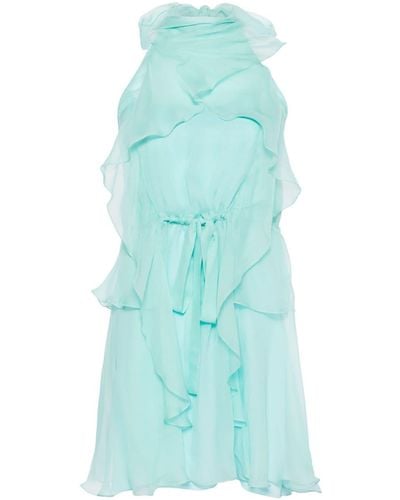 Alberta Ferretti Mini-jurk Met Ruches - Blauw