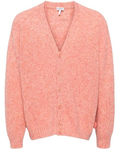 Loewe Two-tone Wool Cardigan - Pink
