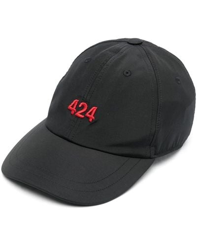424 Cappello da baseball con ricamo - Nero