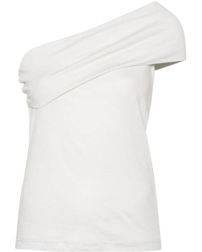 MSGM One-shoulder Sleeveless Top - White