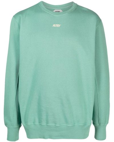 Autry Sweatshirt mit beflocktem Logo - Grün