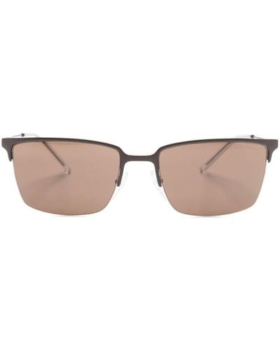 Emporio Armani Rectangle-frame Sunglasses - Brown