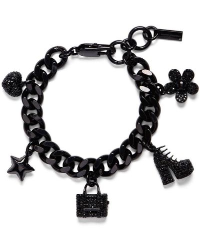 Marc Jacobs The Pave Mini Icon Charm Bracelet - Black