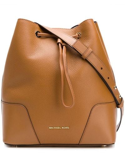 Michael kors cary suede bucket bag sale