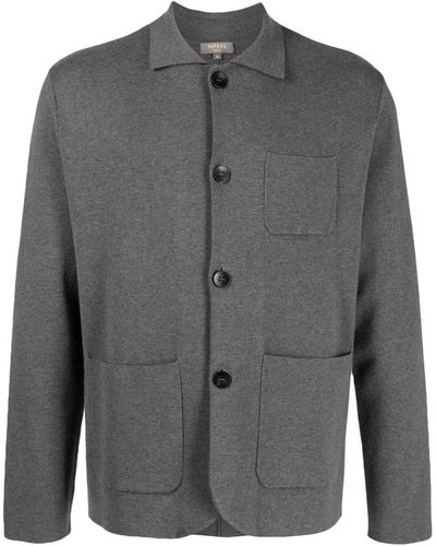 N.Peal Cashmere Pointed-collar Single-breasted Blazer - Grey