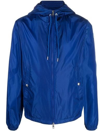 Moncler ジップアップ フーデッドジャケット - ブルー