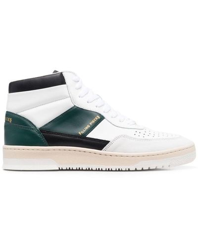 Filling Pieces Colour-block Panelled Trainers - White