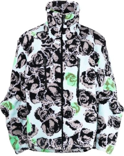 Natasha Zinko Floral-print Oversize Fleece Jacket - Multicolour