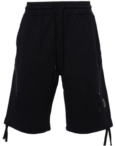 C.P. Company Lens-detail Cotton Shorts - Black
