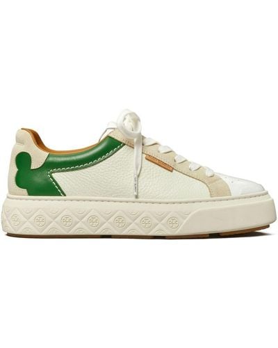 Tory Burch Panelled-design Low-top Sneakers - Green