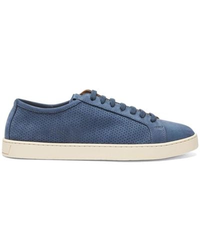 SCAROSSO Camillo Leather Sneakers - Blue