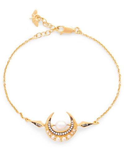 Missoma Moon Pearl-embellished Bracelet - Metallic