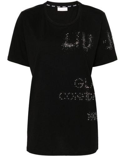 Liu Jo Crystal-embellished Cotton Shirt - Black