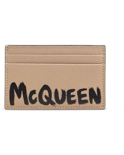 Alexander McQueen Kartenetui mit Logo-Print - Weiß