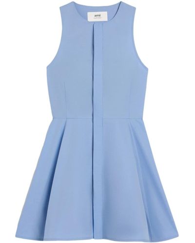 Ami Paris Ausgestelltes Minikleid - Blau