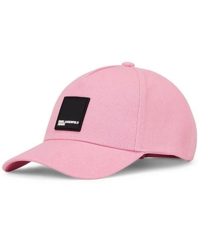 Karl Lagerfeld Box Logo-appliqué Baseball Cap - Pink