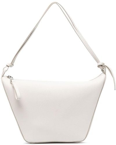 Loewe Mini Hammock Hobo Leather Shoulder Bag - White