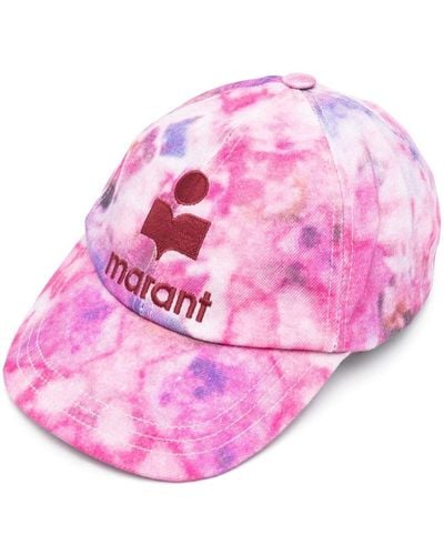 Isabel Marant Logo-embroidered Tie-dye Cap - Pink