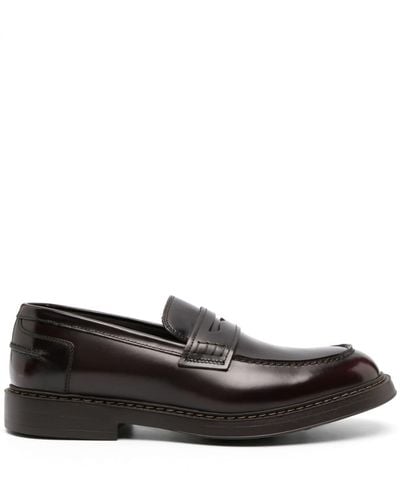 Doucal's High-shine Leather Loafers - Black