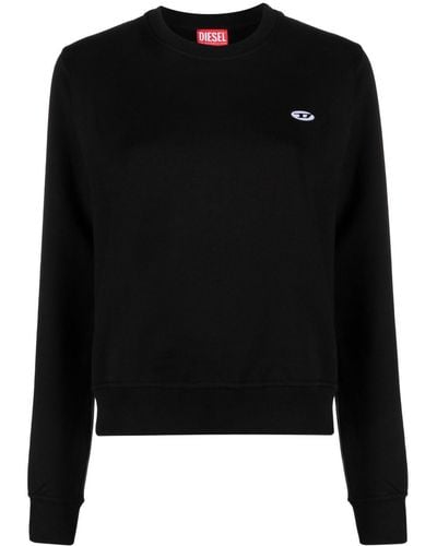 DIESEL Logo-print Crew-neck Sweater - Black