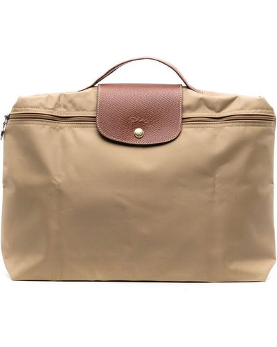 Longchamp Small Le Pliage Briefcase - Natural