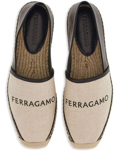 Ferragamo Alpargatas con logo estampado - Negro