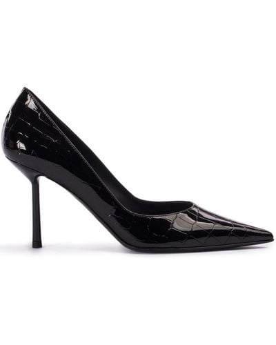 Le Silla Bella 120mm Leather Court Shoes - Black