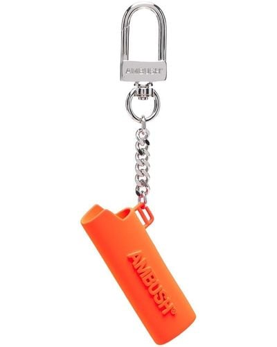 Ambush Logo-embossed Lighter Case Keyring - Red